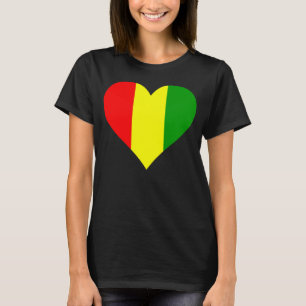 Camiseta Guiné Flag Heart Guiné Love Guiné
