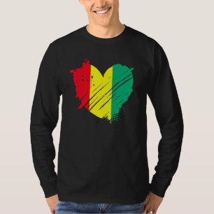 Camiseta Guiné Flag I Love Guiné Está No Meu Dna Para Guin