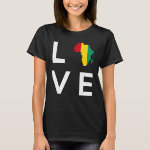 Camiseta Guiné Flag Love Africa Continent Silhouette for G