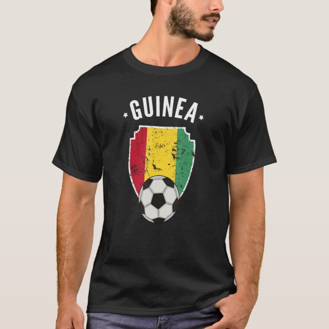 Camiseta Guiné Futebol Guiné Bandeira Orgulho Guineense R (Frente)