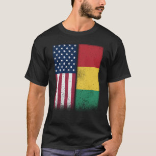 Camiseta Guiné Guineense American Flagres Orgulhosos Estado
