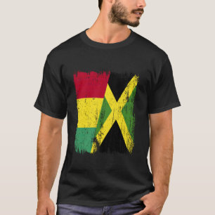 Camiseta Guiné Jamaica Meia Bandeira Guineenses Herança Jam