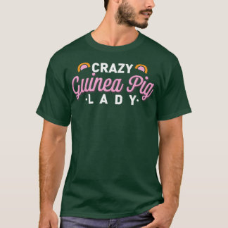 Camiseta Guiné Louca Porco Senhora Engraçada Múltipla Guiné