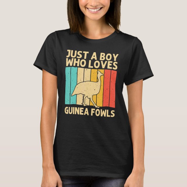 Camiseta Guiné Para Rapazes, Fazenda De Galinha De Aves (Frente)