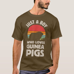 Camiseta Guiné Pig Apenas Um Menino Que Ama Rodents Retro V