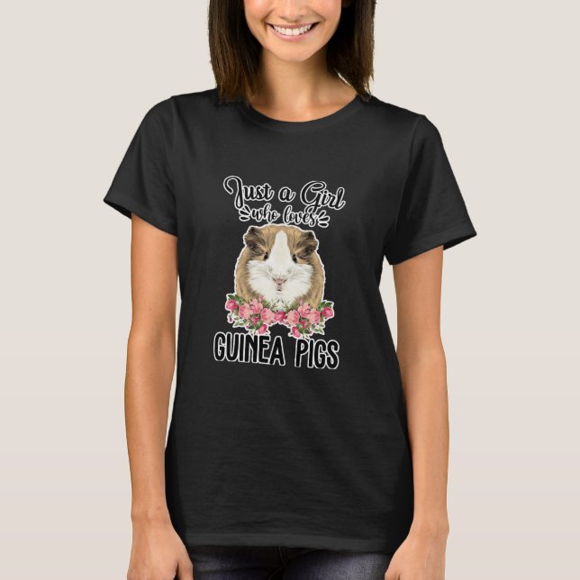 Camiseta Guiné Pig Apenas Uma Menina Que Ama (Frente)