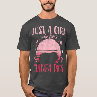 Camiseta Guiné Pig Apenas Uma Menina Que Ama Guiné Pigs Vin