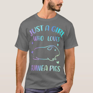 Camiseta Guiné Pig Apenas uma Menina Que Ama Suínos Guiné