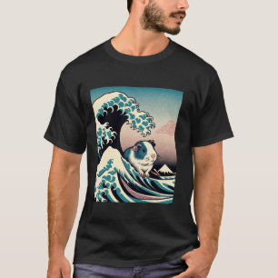 Camiseta Guiné Pig Art A Onda Do Excelente De Kanagawa Japa