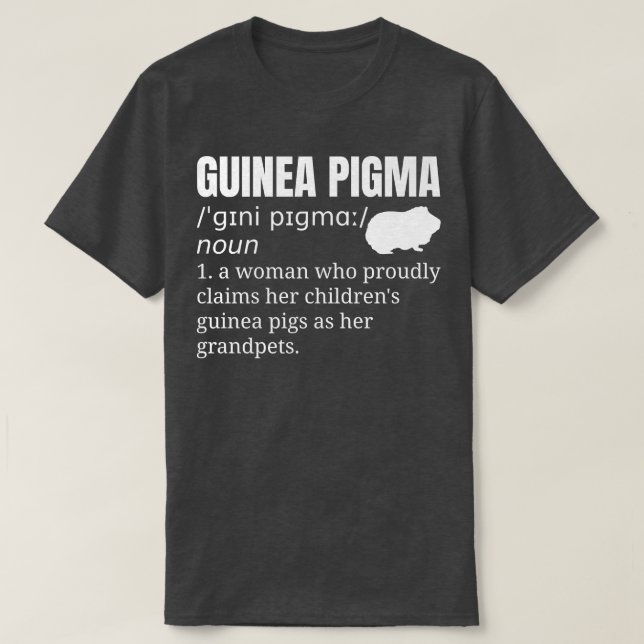 Camiseta Guiné Pig Avó Avó Pet (Frente do Design)