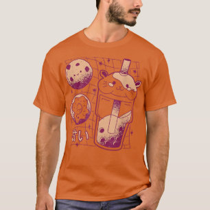 Camiseta Guiné Pig Boba Tea Bubble Tea Kawaii Guiné Pig B