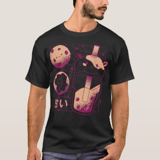 Camiseta Guiné Pig Boba Tea Bubble Tea Kawaii Guiné Pig B