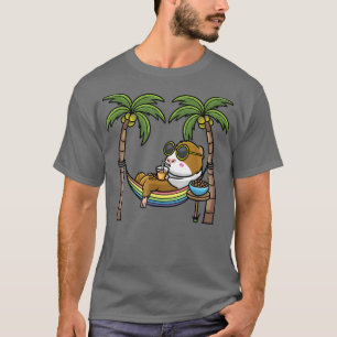 Camiseta Guiné Pig Cavy Rodent Em Férias De Hammock