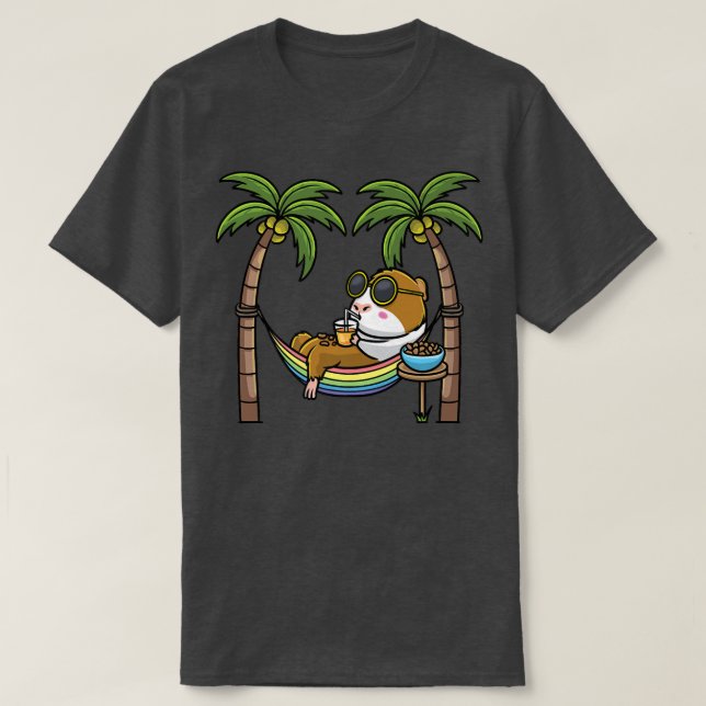 Camiseta Guiné Pig Cavy Rodent No Prêmio De Férias Hammock (Frente do Design)