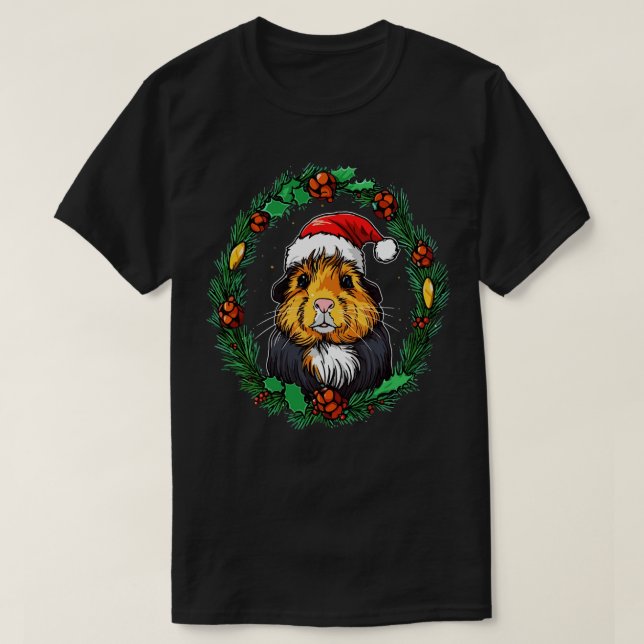 Camiseta Guiné Pig Christmas (Frente do Design)