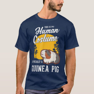 Camiseta Guiné Pig Costume Humano Halloween Guiné Pig