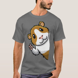 Camiseta Guiné Pig Do Lado Da Paz Homens Mulheres Crianças