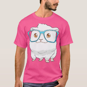 Camiseta Guiné Pig Eyeglass Kawaii
