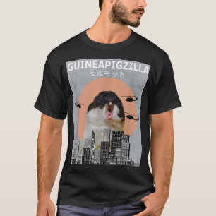 Camiseta Guiné Pig Guinepigzilla Animal Engraçado Suínos Gu