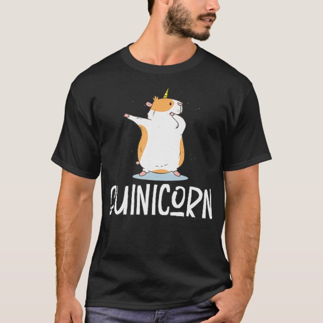 Camiseta Guiné Pig Guinicorn T Unicorn e Guiné Pig Com (Frente)
