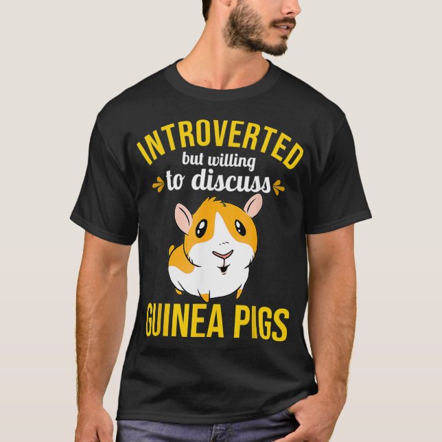 Camiseta Guiné Pig Introduzido mas disposto a discutir (Frente)