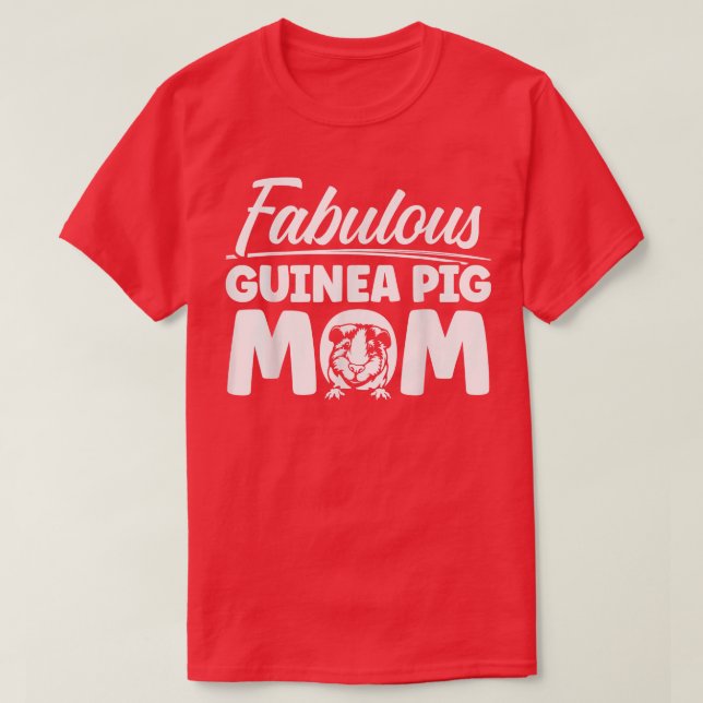 Camiseta Guiné Pig Mãe Fabulosa Cavy (Frente do Design)