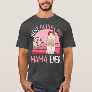 Camiseta Guiné Pig Mãe Proprietária Guiné Roupa Retro para