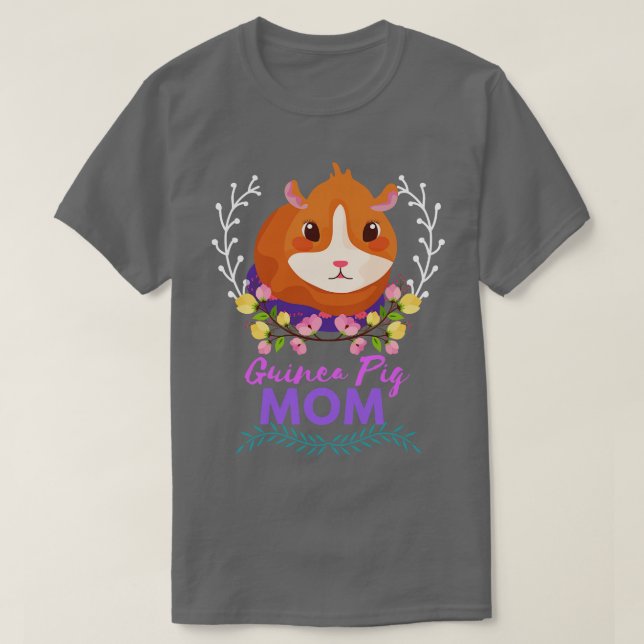 Camiseta Guiné Pig Mama Rodent Pet Animal Love Design (Frente do Design)