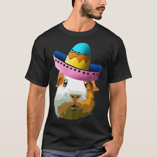 Camiseta Guiné Pig Mexicano Sombrero Cinco De Mayo (Frente)