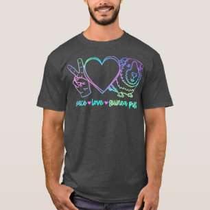 Camiseta Guiné Pig , Peace Love Guiné Pige Tee , Guiné Pi