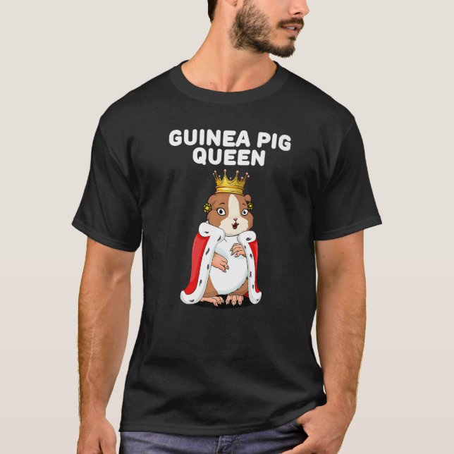 Camiseta Guiné Pig Queen Girls Guiné Porco Porcos (Frente)
