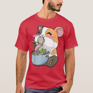 Camiseta Guiné Pig Ramen Noodles Kawaii