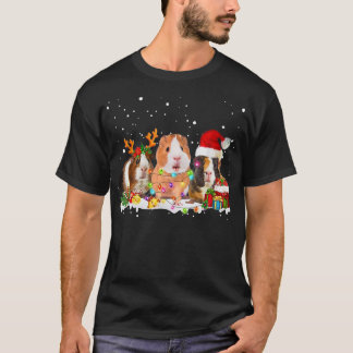 Camiseta Guiné Pig Reindet Palavras De Natal Árvore Xmas Sn