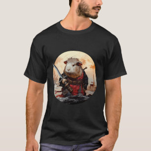 Camiseta Guiné Pig Samurai Funny Pet Katana