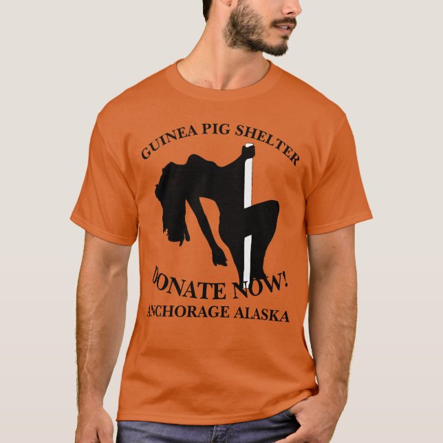 CAMISETA GUINÉ PIG SHELTER DONATE AGORA ANCORAGE ALASKA (Frente)