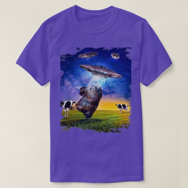 Camiseta Guiné Pig Ufo Abdução Fazenda (Frente do Design)