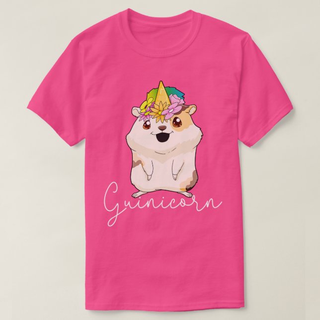 Camiseta Guiné Pig Unicorn Kawaii (Frente do Design)