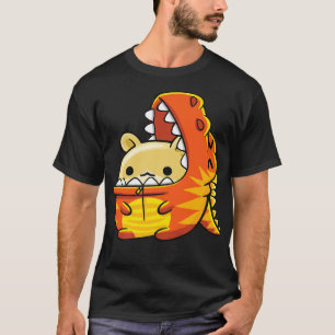 Camiseta Guiné Pig Vestindo O Ouro Rex Dinossaur Ou Um Syri