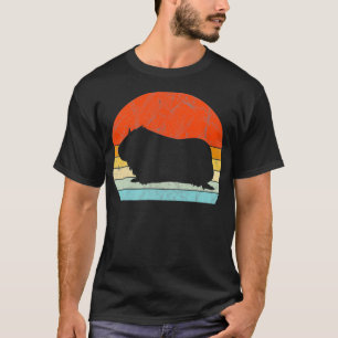 Camiseta Guiné Pig Vintage Estilo de Retro Sunset Pet Roden