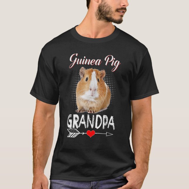 Camiseta Guiné Pig Vovô Roupa Roupa Cuja Pintura Guiné Pi (Frente)