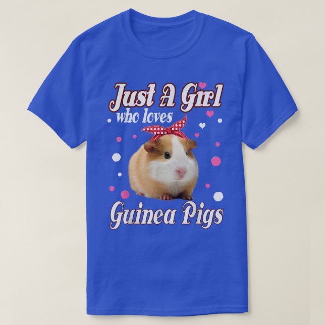 Camiseta Guiné Pigs Apenas Uma Menina Que Ama (Frente do Design)