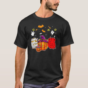 Camiseta Guiné Pigs Feliz Dia das Bruxas Bonitas Demônio