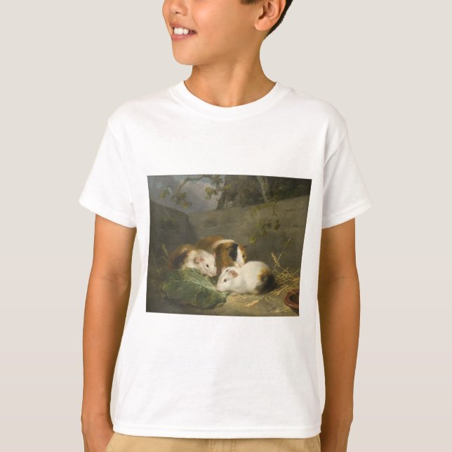 Camiseta Guiné Pigs (por George Morland) (Frente)