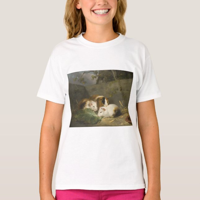 Camiseta Guiné Pigs (por George Morland) (Frente)