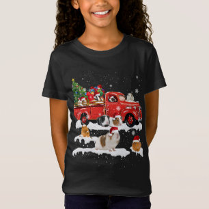 Camiseta Guiné-rolo Vermelho Caminhão Feliz Natal X mas