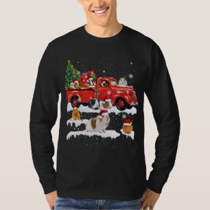Camiseta Guiné-rolo Vermelho Caminhão Feliz Natal X mas