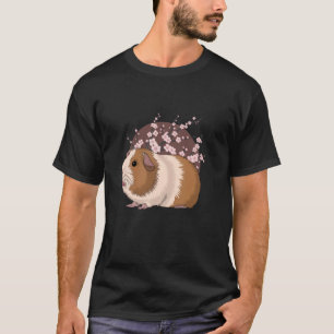 Camiseta Guiné Suíno Japonês Cerejeira Flor Flor Pet