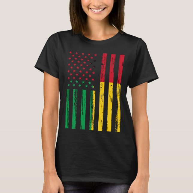 Camiseta Guinea Bissau Flag America US DNA  for Guinea Biss (Frente)