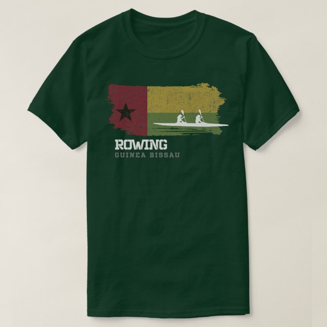 Camiseta Guinea Bissau Rowing Team Oarswoman Rower Girl Row (Frente do Design)