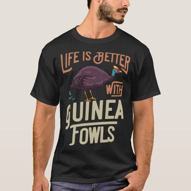 Camiseta Guinea Fowl  Chicken Hen Farmer (Frente)